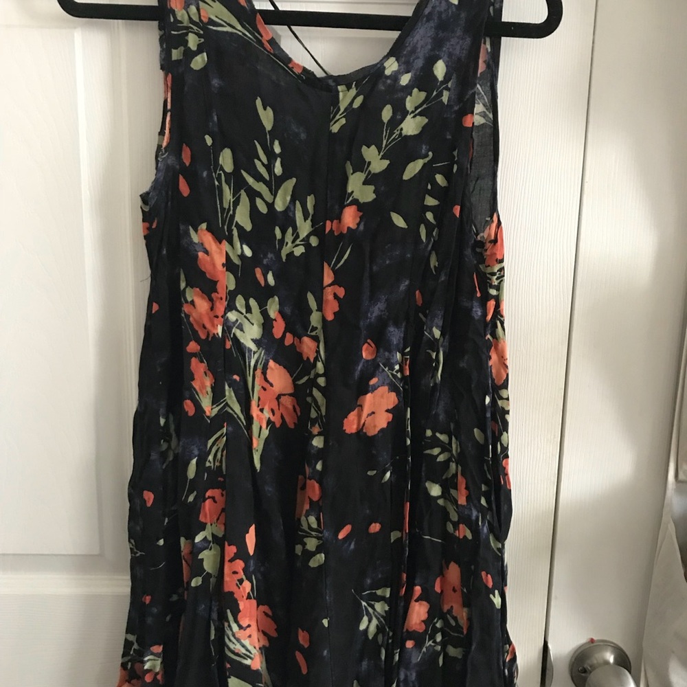 Flowwy Urban Outfitters Black Floral Print Dress